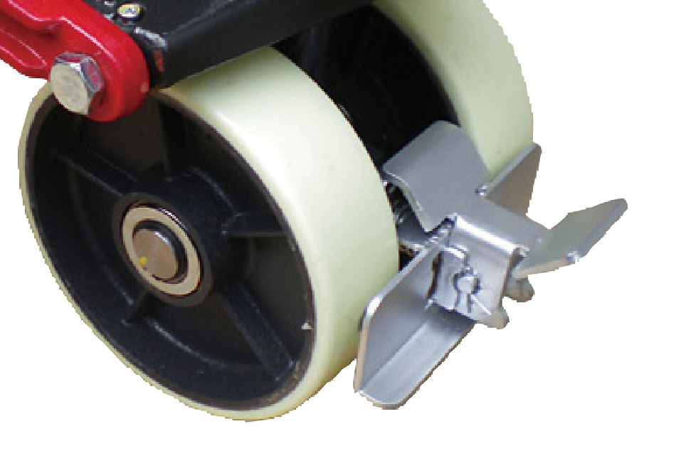 A parking brake in standard equipment for safety.