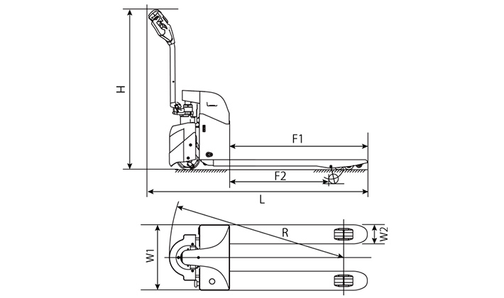 Low Lift Trucks EXSeriesDimensions