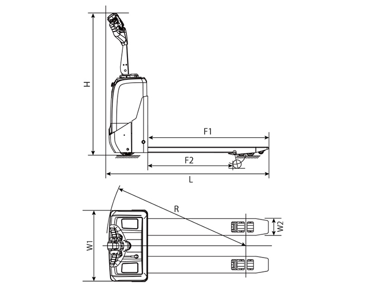 Low Lift Trucks JHASeriesDimensions