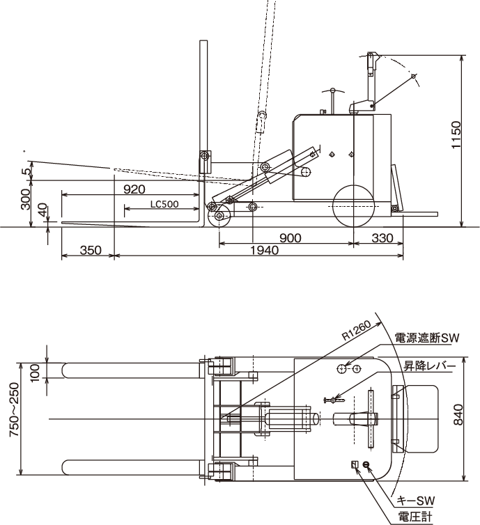 EK-series 寸法図