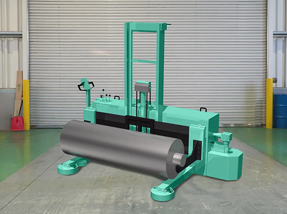 機動力に優れ、超重量な長尺物やロール搬送作業を高効率化。