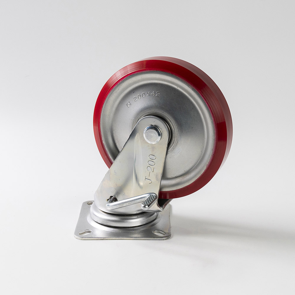 ブレーキ付自在車輪(右用)