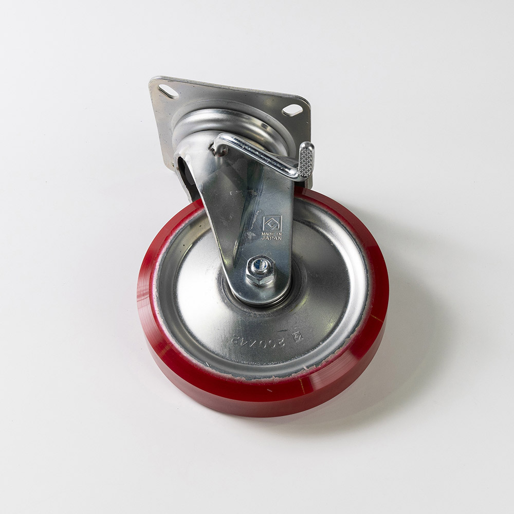 ブレーキ付自在車輪(左用)