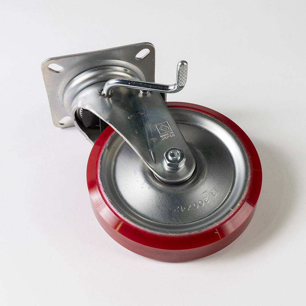 ブレーキ付自在車輪(左用)